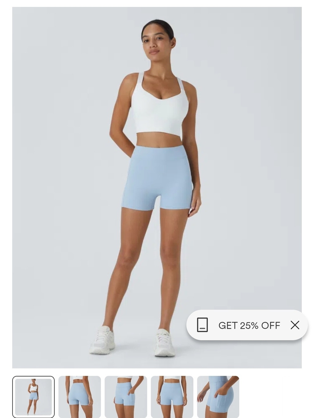 Halara Light Blue Women's Stretch Bike Shorts